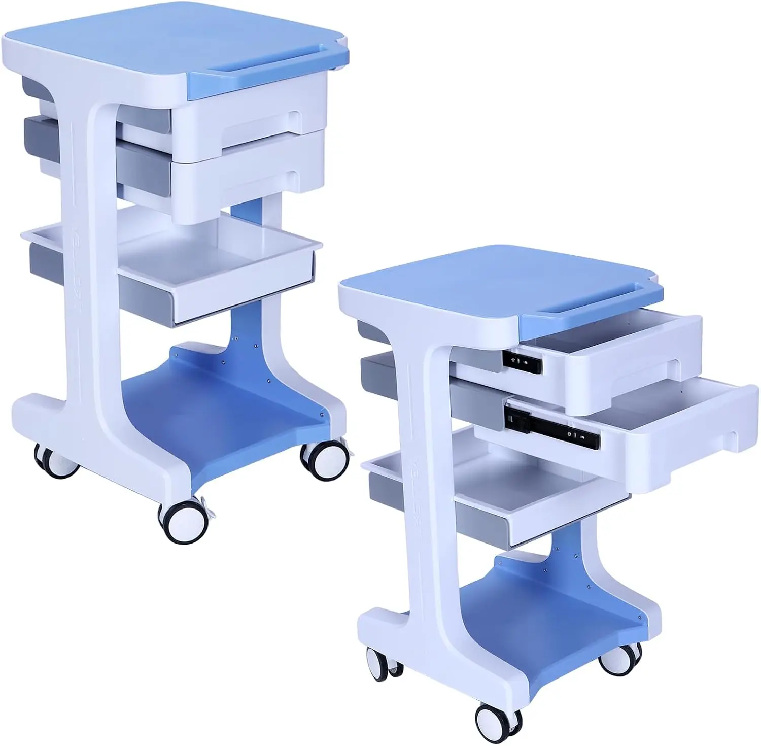Medical Lab Ultrasound - Carrello Medico a 3 Ripiani con