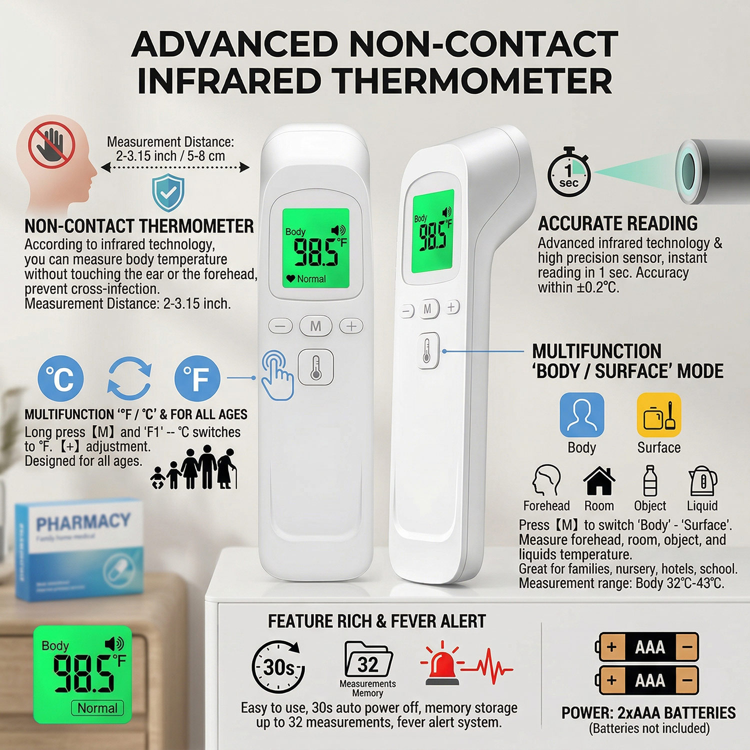 Termometro digitale frontale e - Digital Thermometer Infrared recensione e prezzo