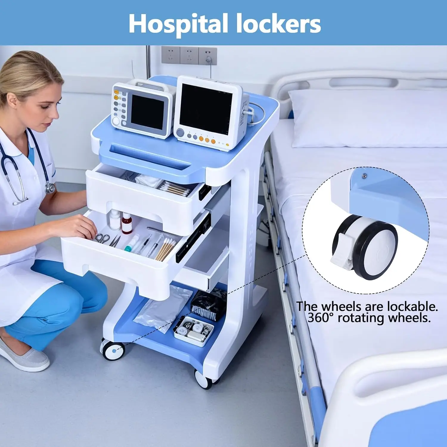Carrello Medico a 3 Ripiani co - Medical Lab Ultrasound recensione e prezzo